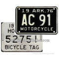 bicycle motoortcle plate , metal license plate